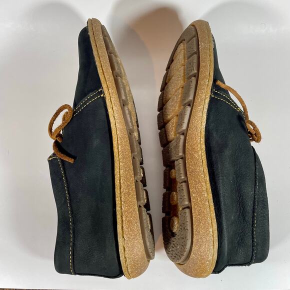 Born Nuala Black Nubuck Leather Mocassion Bootie Earthy Hippie Womens Size 10 - Picture 5 of 11